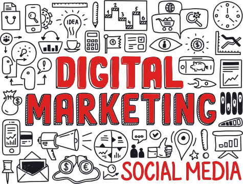digital marketing social media red