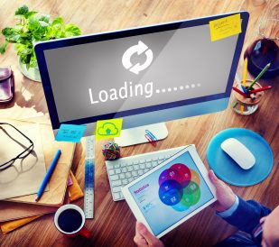 Digital Online Computer Loading Office Concept