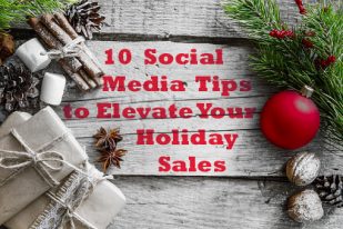 Christmas presents and symbols, rustic wood background